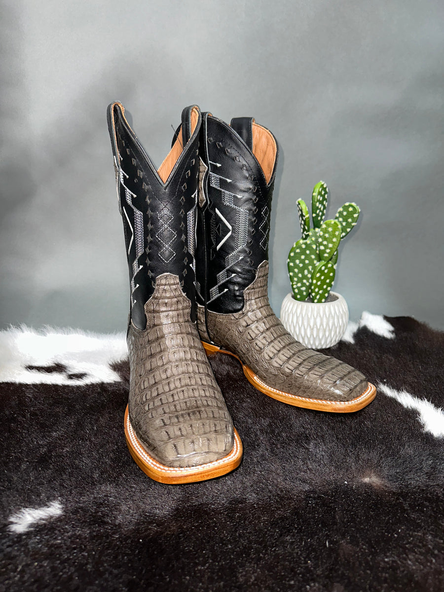 Exotic Serpentin Caiman Gris Boot – Roman Valley Ranch