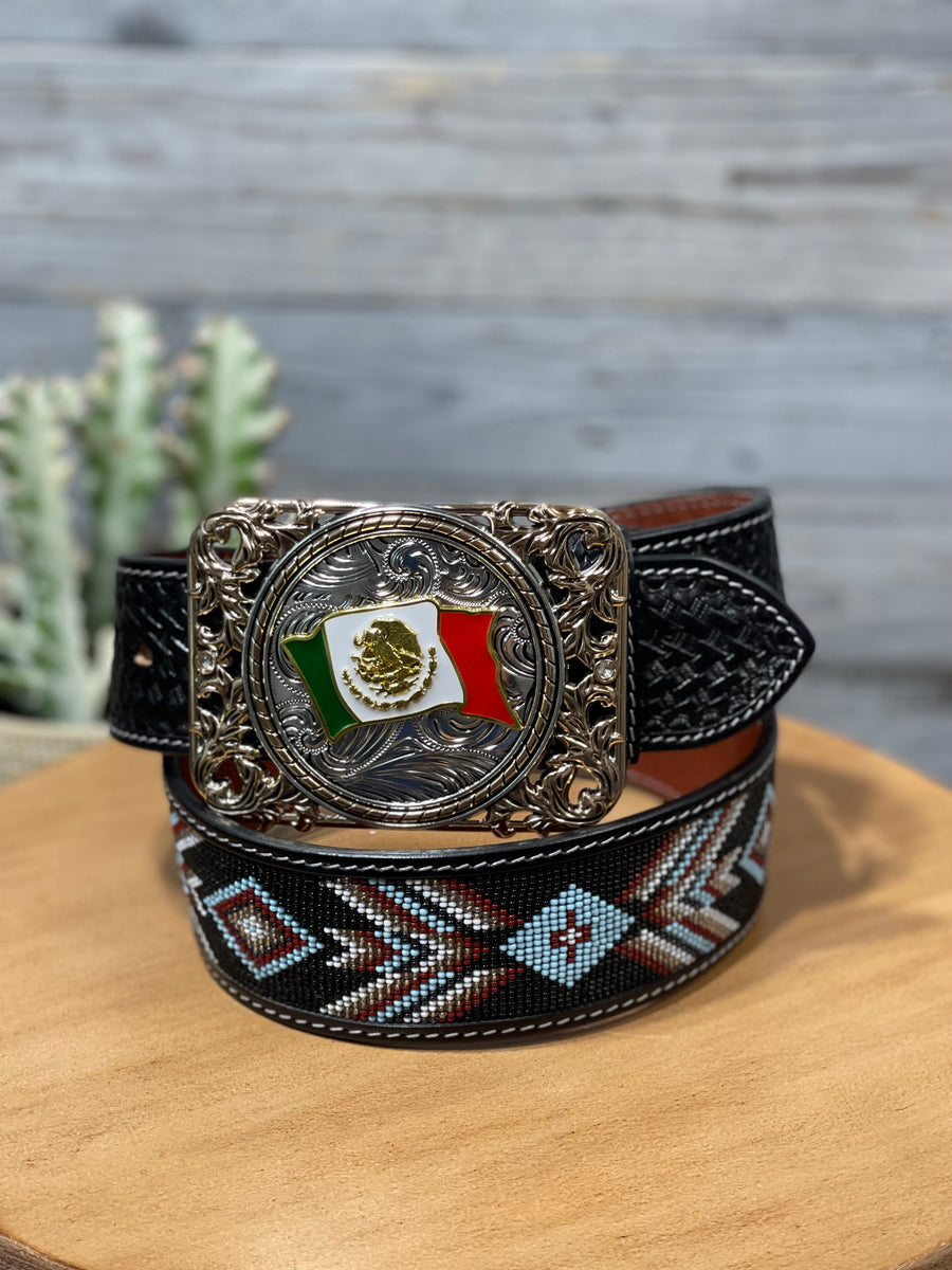 ?VTG?MEXICO belt buckle Old Belt Buckle Mexico 925 Silver and 18k Solid, Design  main image 2