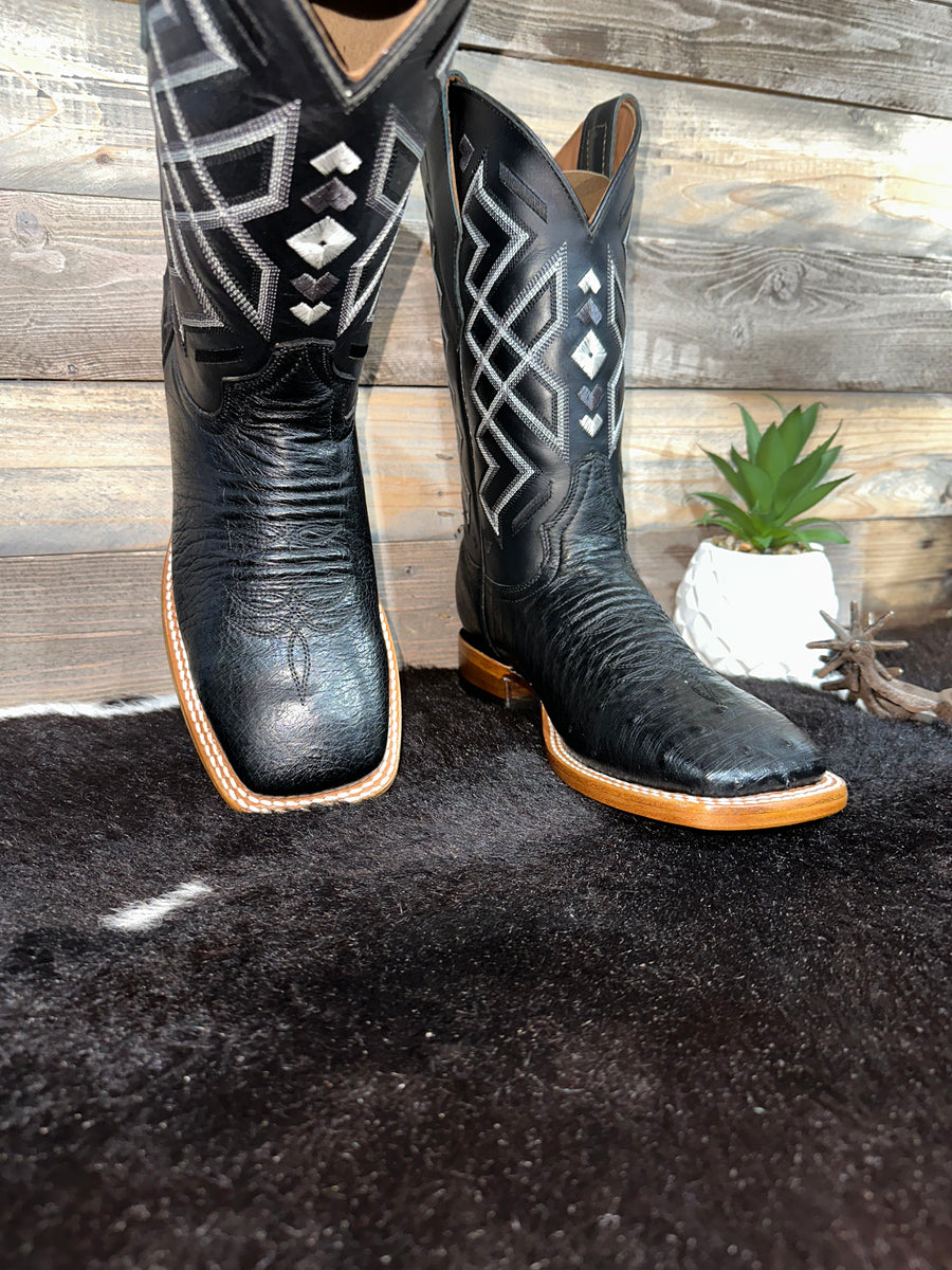 Brown Smooth Ostrich Ranch Boots main image 1