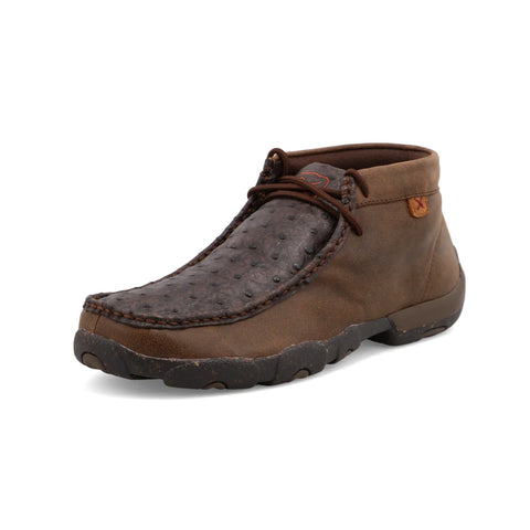 Twisted X Chukka Exotic Brown Ostrich