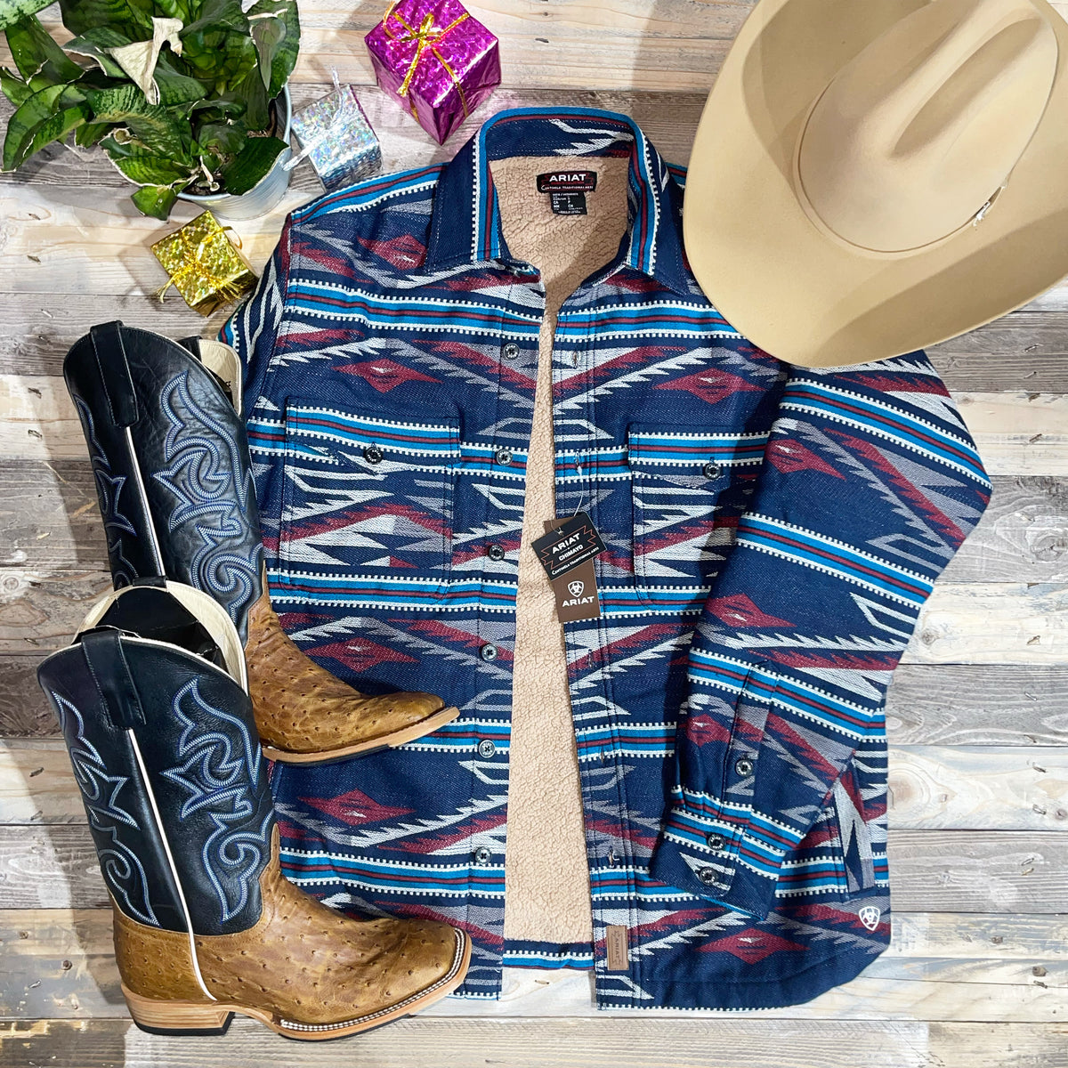 Ariat Chimayo Blue Aztec Jacket Roman Valley Ranch