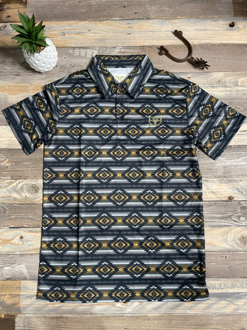 Diamond Midnight Aztec Polo