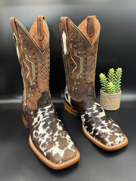 Exotic Cowhide Boot “ Brown Tip ” Sz 7.5