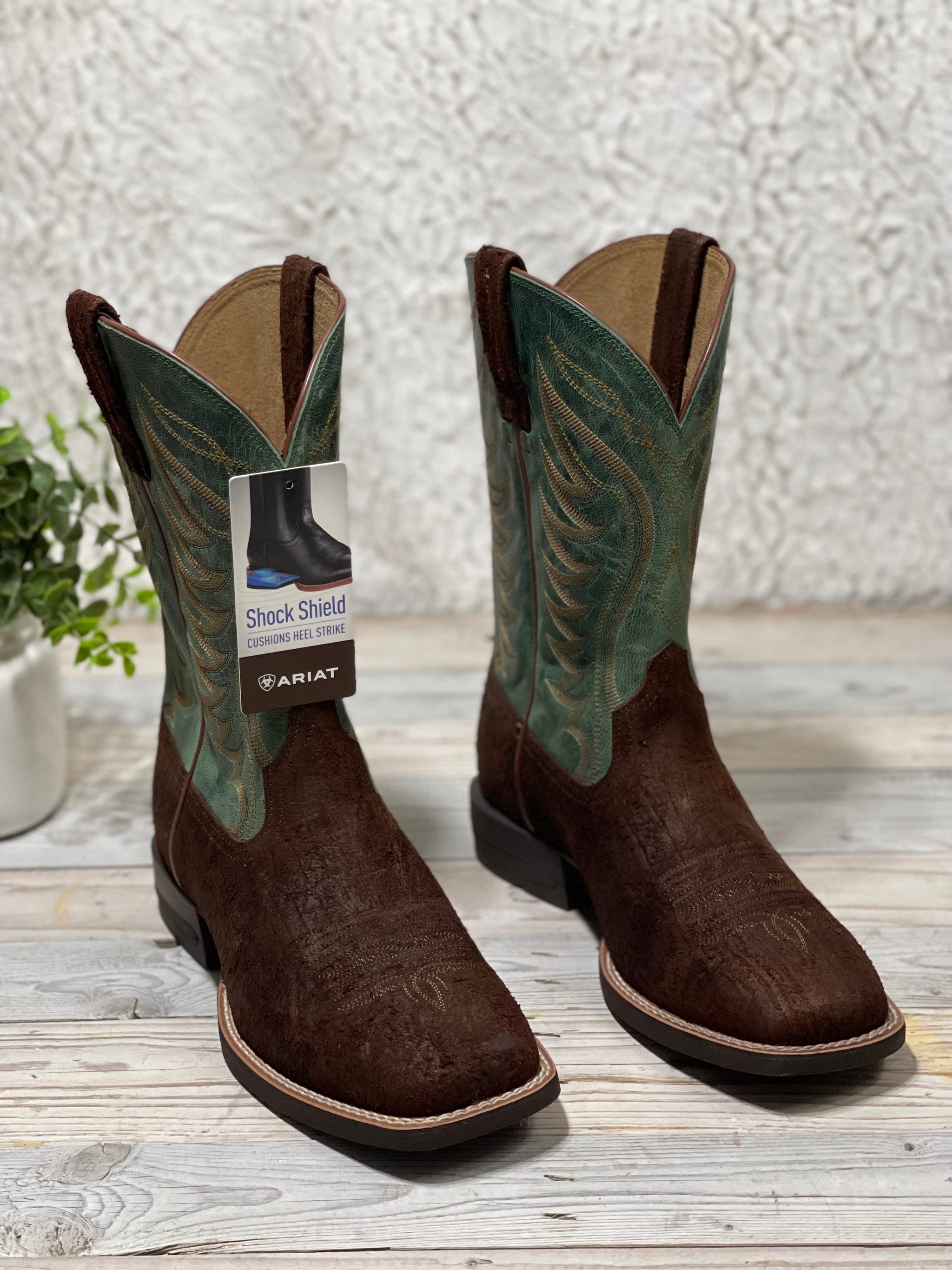 Ariat Amos Boots Distressed Leather Western ATS Shock Shield Duratread 7.5 10029688 Men main image 4