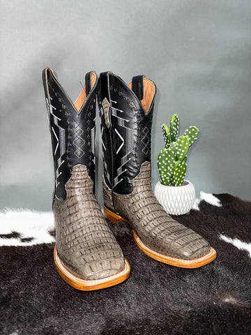 Exotic Serpentin Caiman Gris Boot