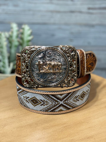 Praying Cowboy Thunder Buckle