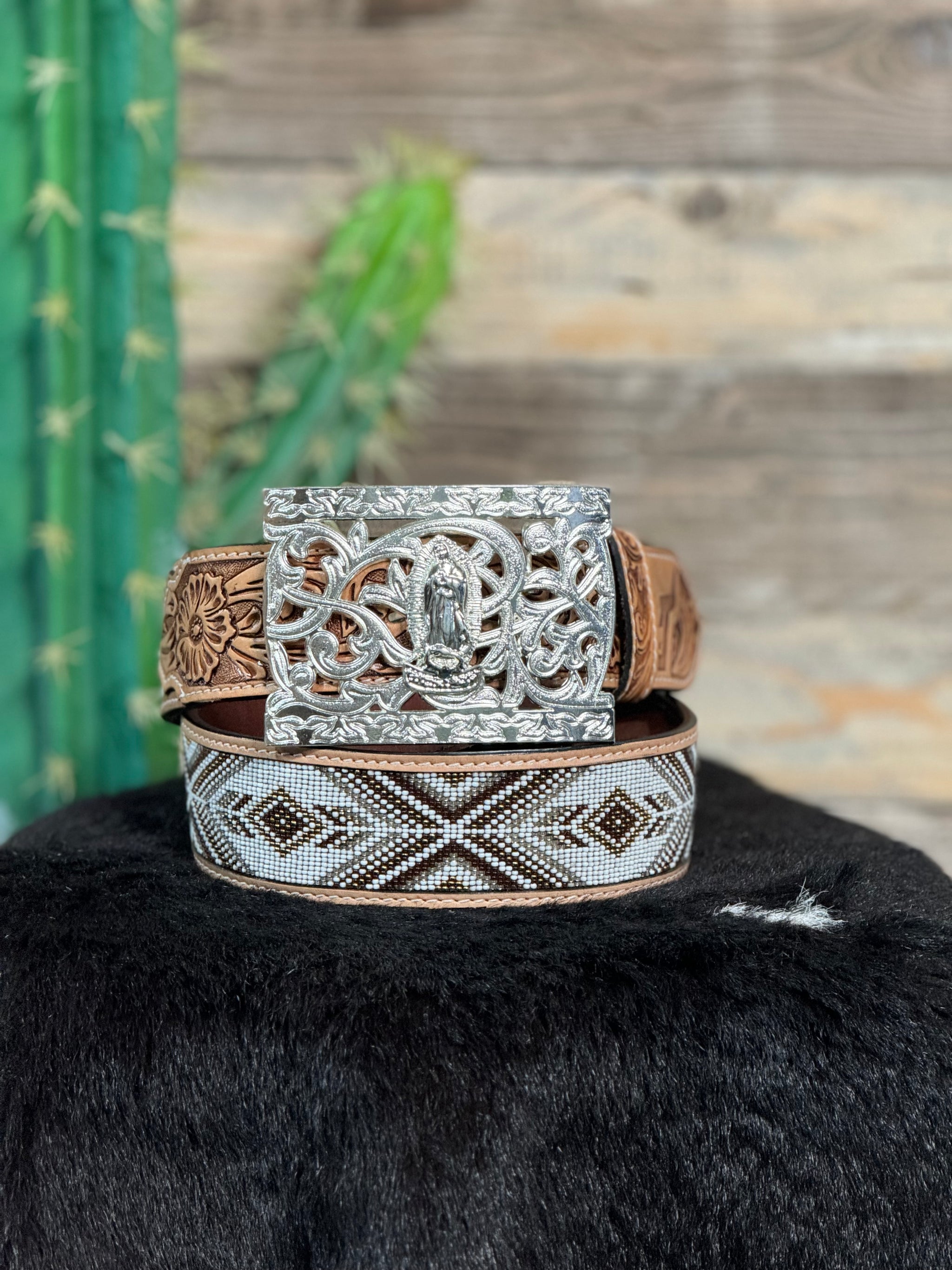 Buckle-Down Vegan Leather Wallet – Virgen De Guadalupe Design, Zip-Around, Wristlet Strap, Holds Large Phones - View #7