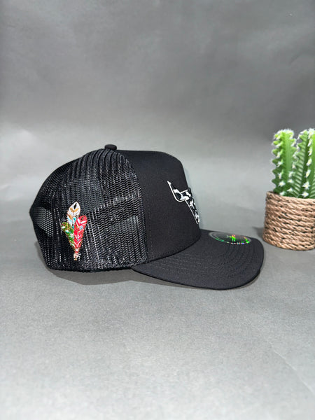 Cowhide Black&White Roman Valley Cap