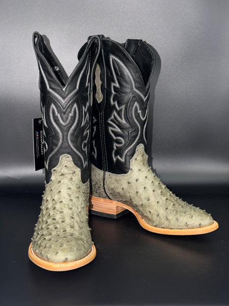 Exotic Ostrich Grey Boot