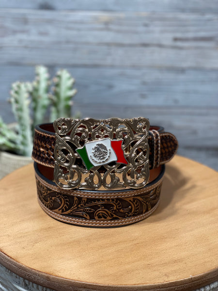 Mexico Flag Floral Buckle