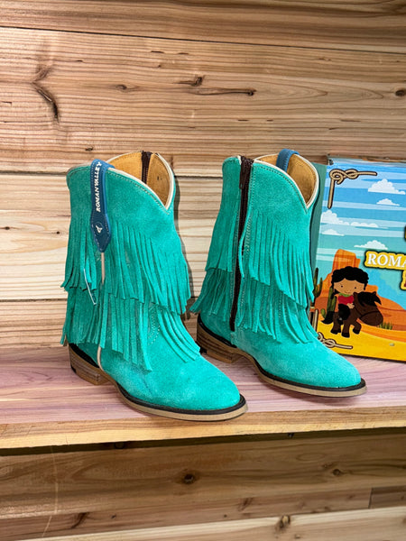 Mint Fringe Sude Girl Boots