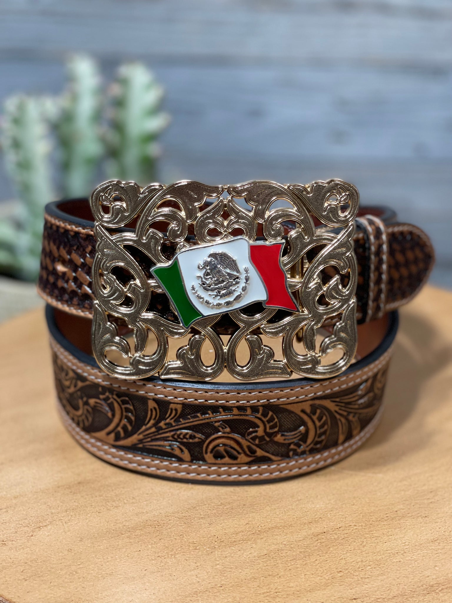 Mexico Flag Floral Buckle