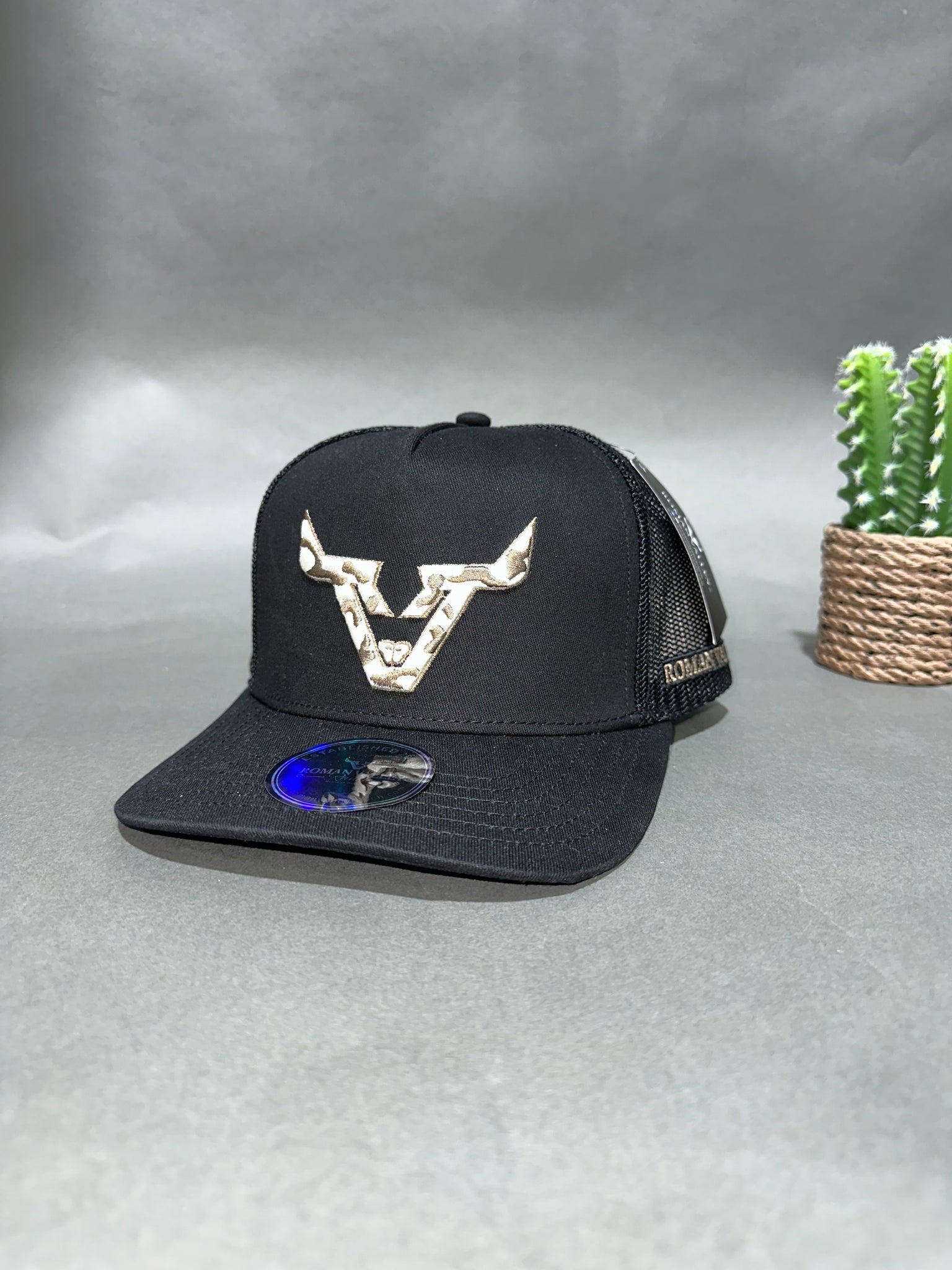 Cowhide Brown Roman Valley Cap