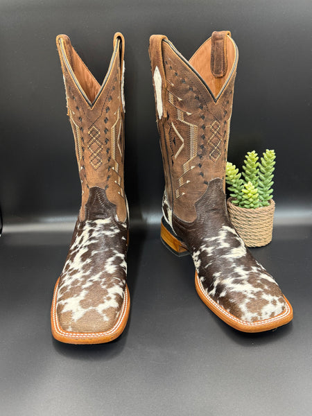 Exotic Cowhide Boot “ Brown Tip ” Sz 7.5