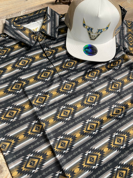 Diamond Midnight Aztec Polo