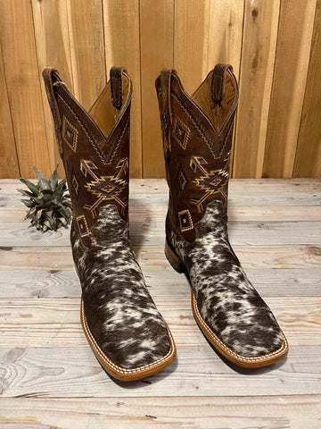 Exotic Leather Boot “ Brown Bullet  ” Cowhide Size 10