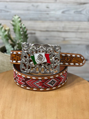 Mexico Flag Floral Buckle