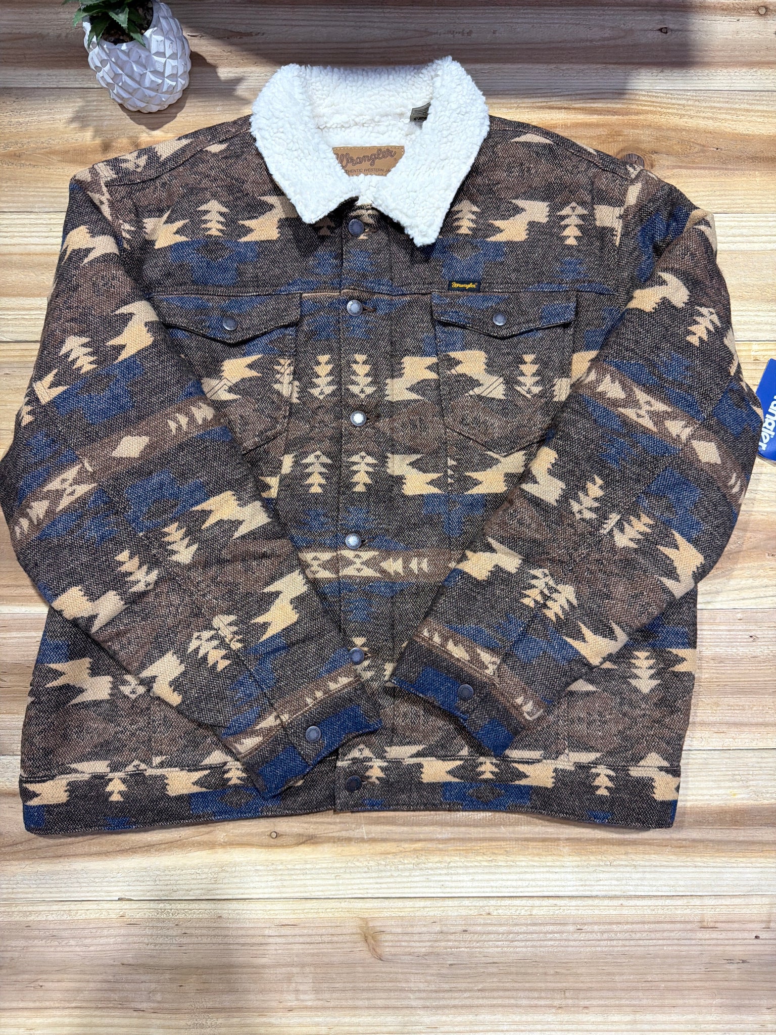 Wrangler Jacquard Sherpa Lined Jacket – Roman Valley Ranch