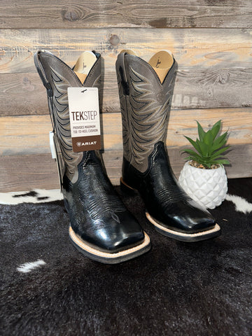 Ariat Exotic Black Smooth Ostrich Boot