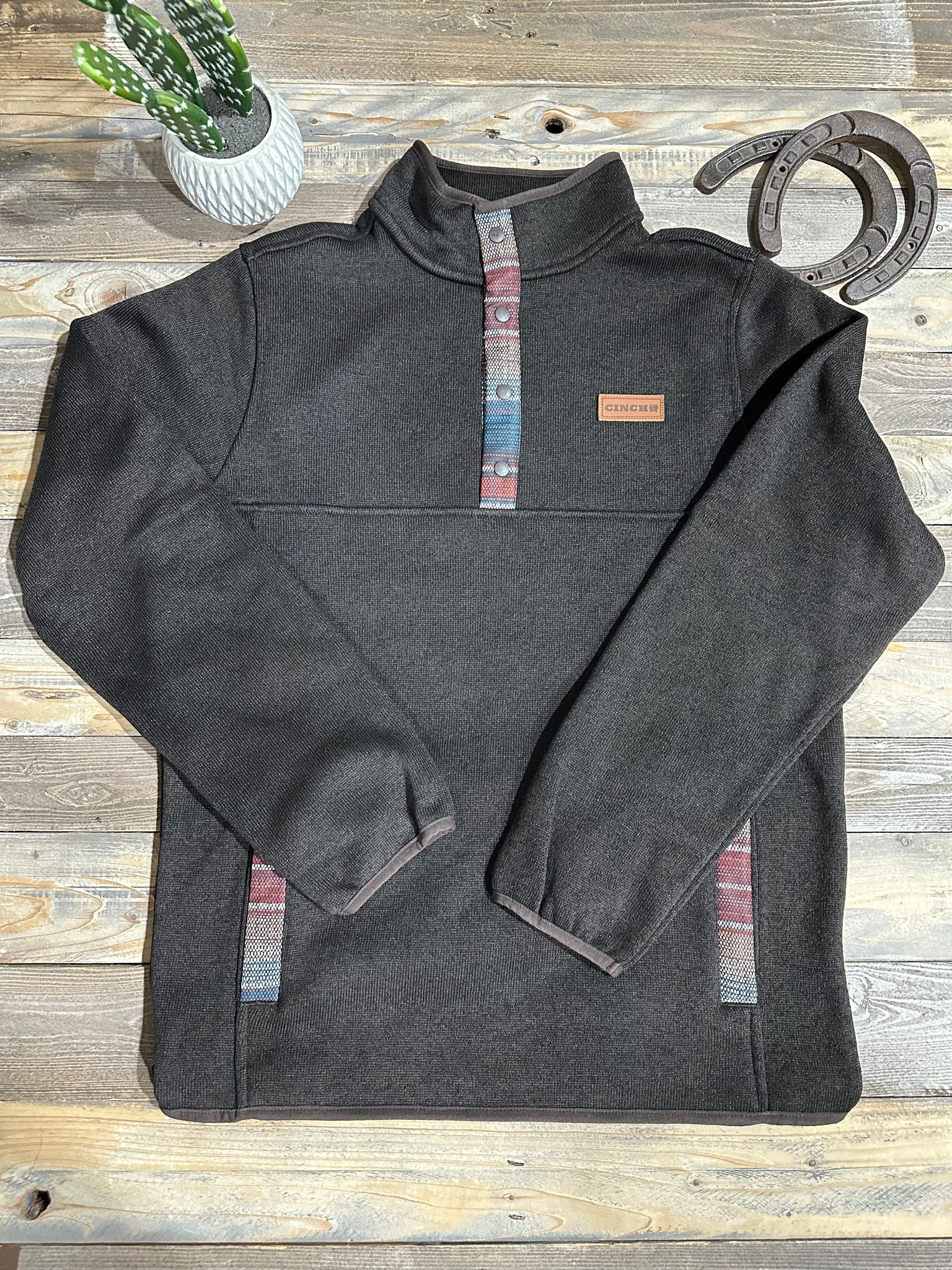 Cinch Brown Serape Pullover Sweater