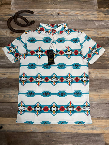 Toltec Teal Polo