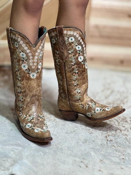 Zara Flowered Embroidery Boots