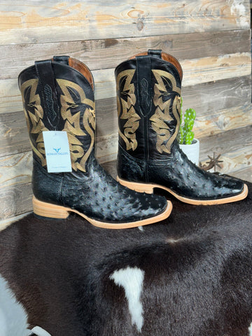 Exotic Black RvR Ostrich Boot