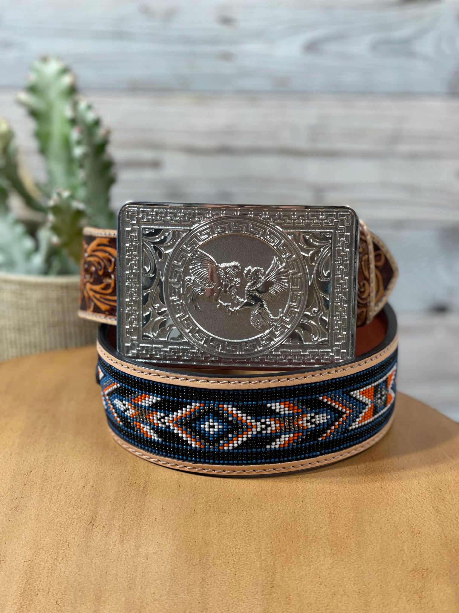 Fighting Rooster Buckle All Chrome