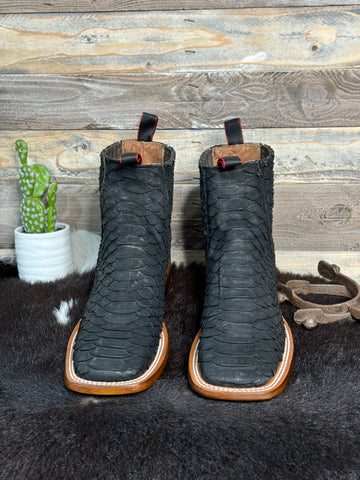 Exotic Python Black Chelsea Boot