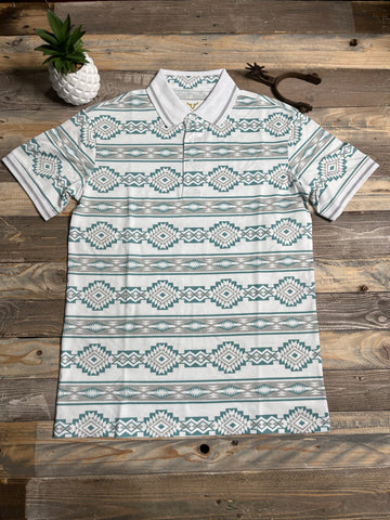 Diamond Mint Aztec Polo