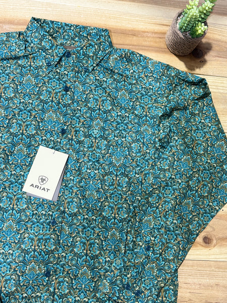Ariat Becker Teal Long Sleeve
