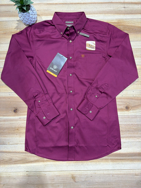 Ariat Solid Twill Burgundy Shirt