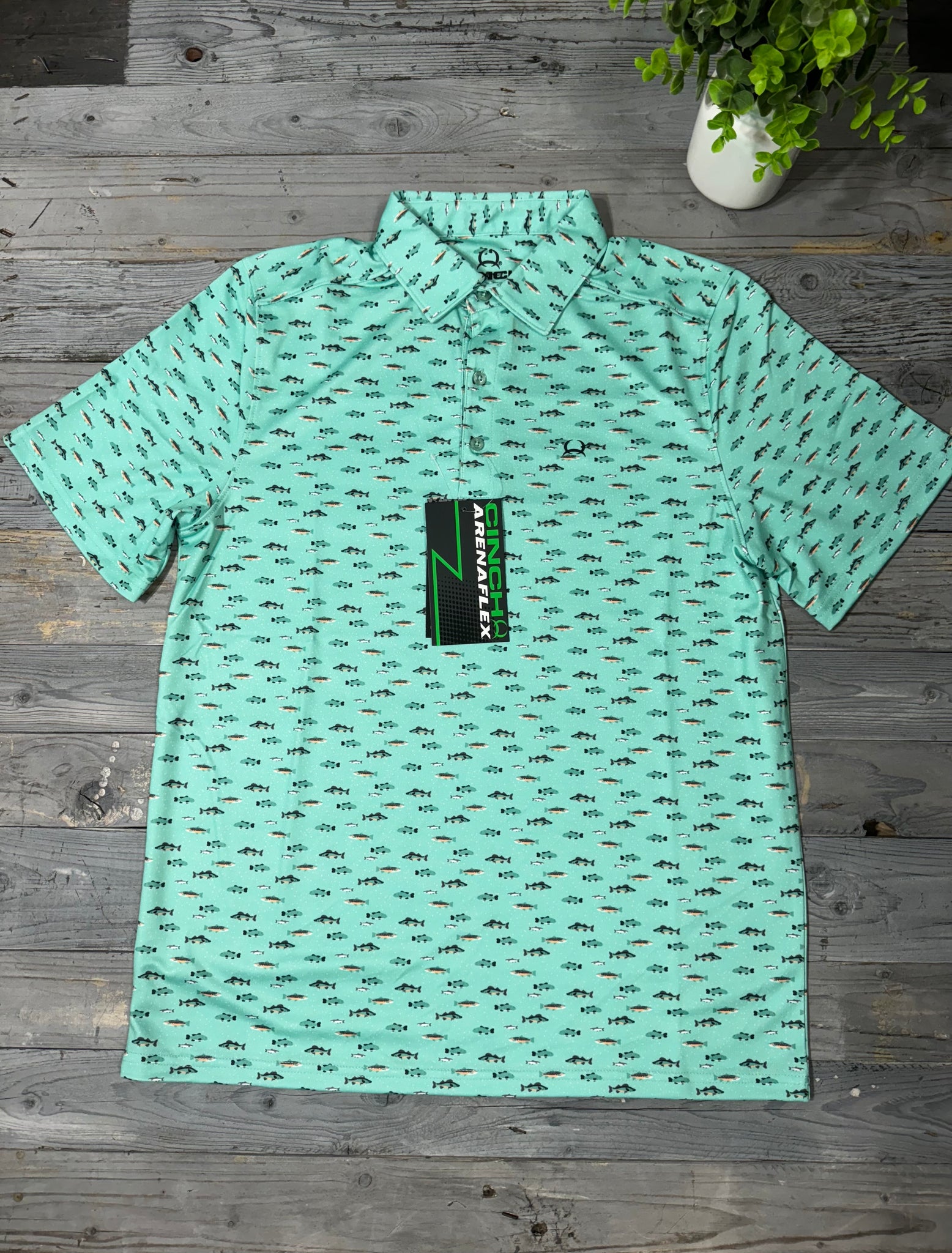 Teal Cast Cinch Polo