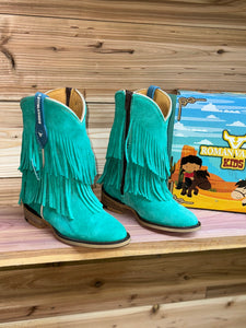 Mint Fringe Sude Girl Boots