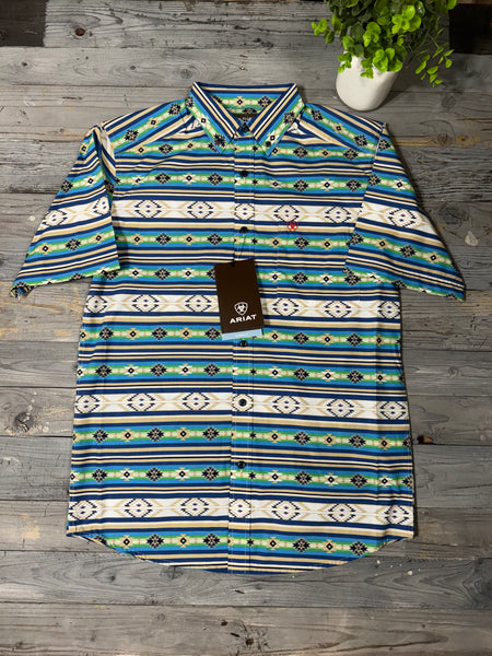 Ariat Denzel Limonges blue Short Sleeves