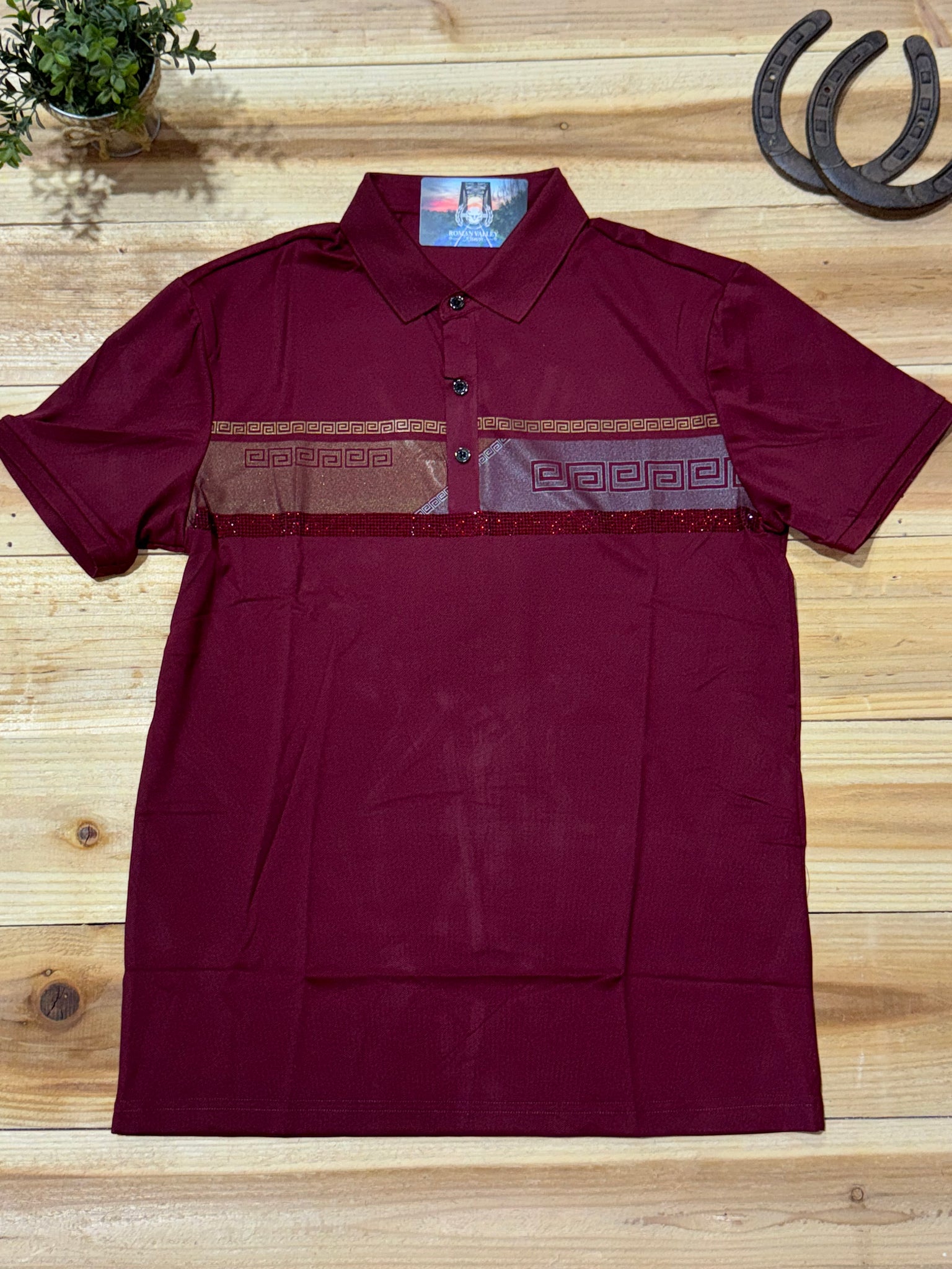 Blossom Burgandy Polo