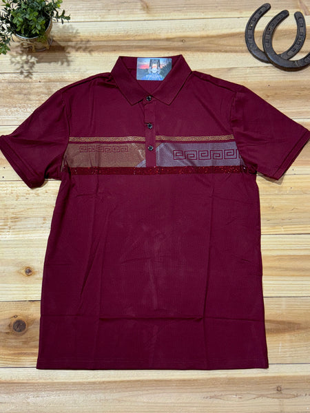 Blossom Burgandy Polo
