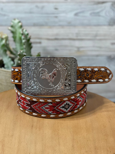 Legendary Silver Rooster Buckle