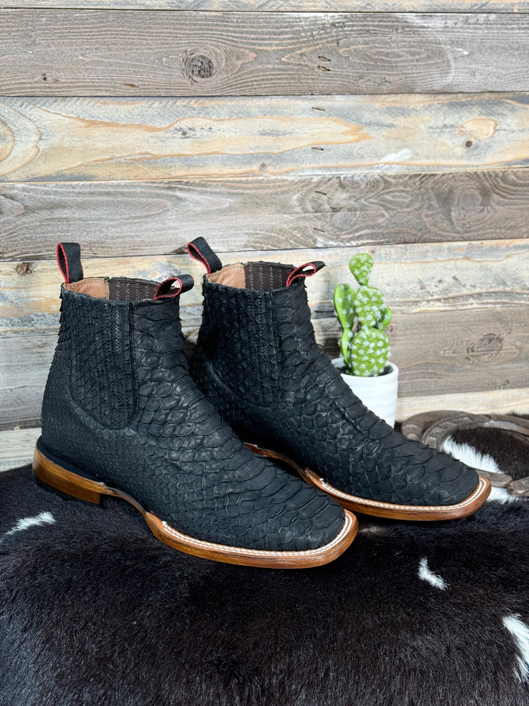 Python Skin Chelsea Boots Exotic Python Black Chelsea Boot – Roman Valley Ranch