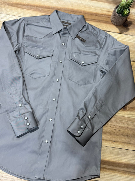 Ariat Grey Twill  Long Sleeve