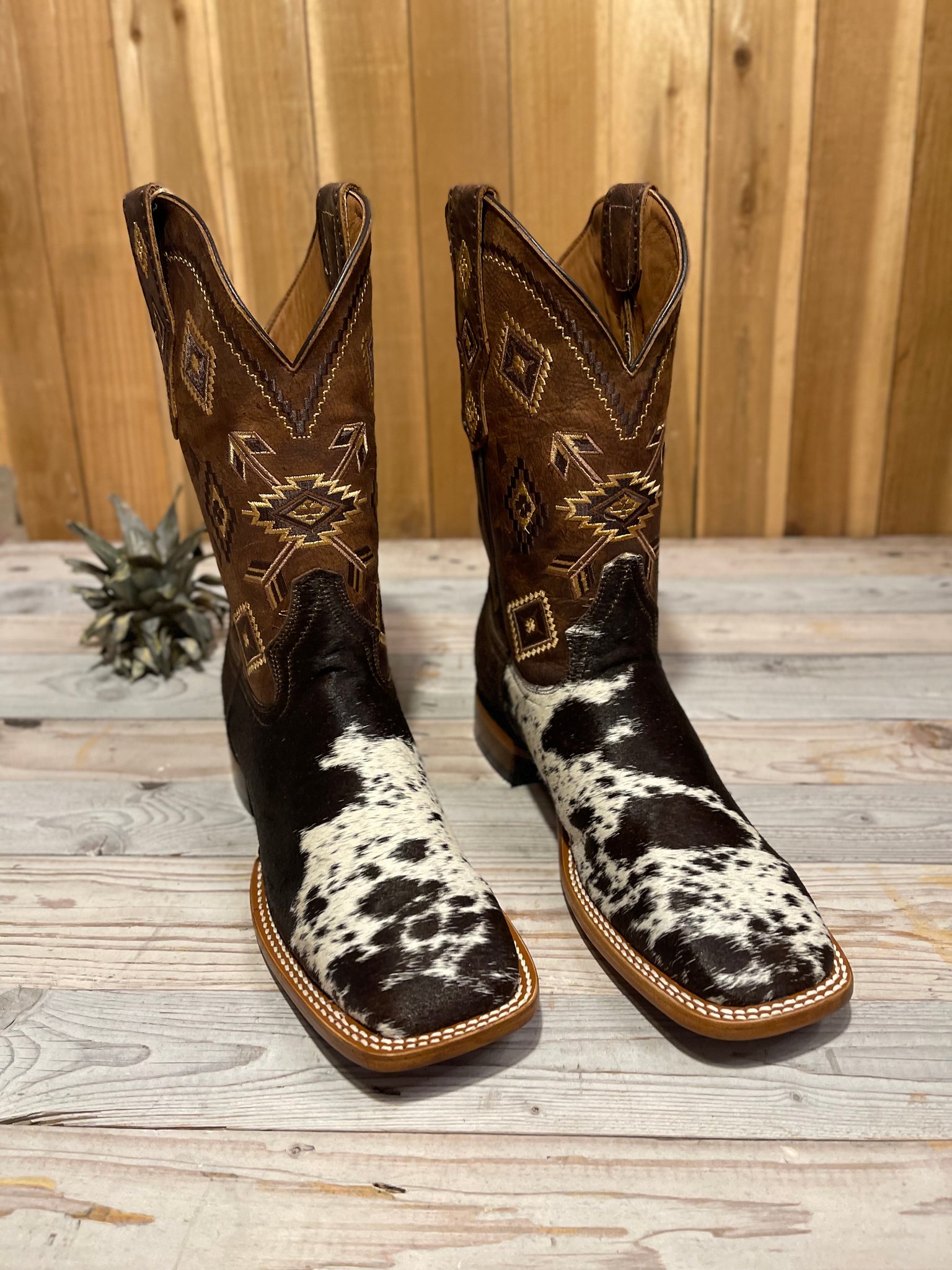 Exotic Leather Boot “ Ace ” Cowhide Size 10.5
