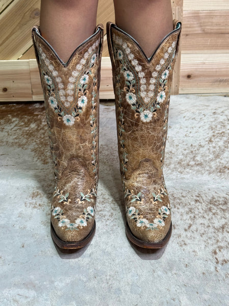 Zara Flowered Embroidery Boots