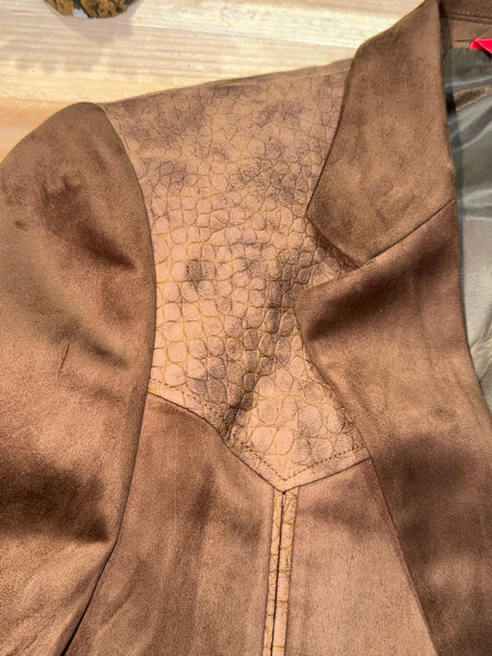Suede with Crocodile Texture chocolate