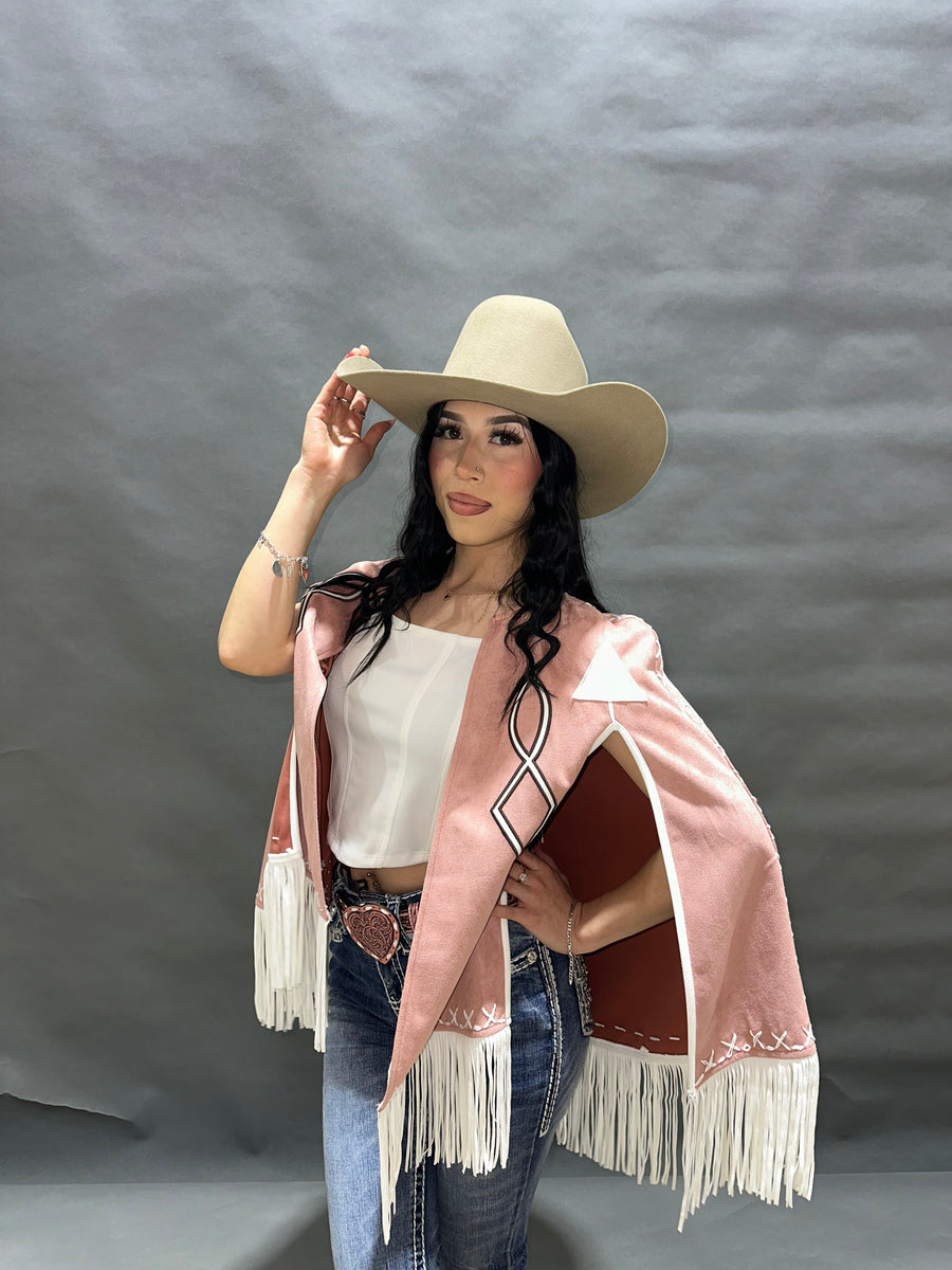 Pink Fringe Vest – Roman Valley Ranch