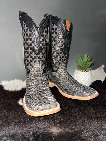 Exotic Python Rustic Black Boots
