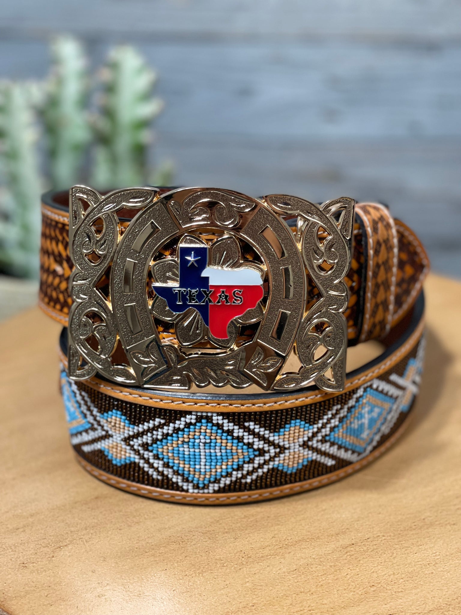 Texas Horse Shoe  Buckle