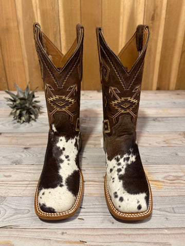 Exotic Leather Boot “Brown Blaze ” Cowhide Size 7