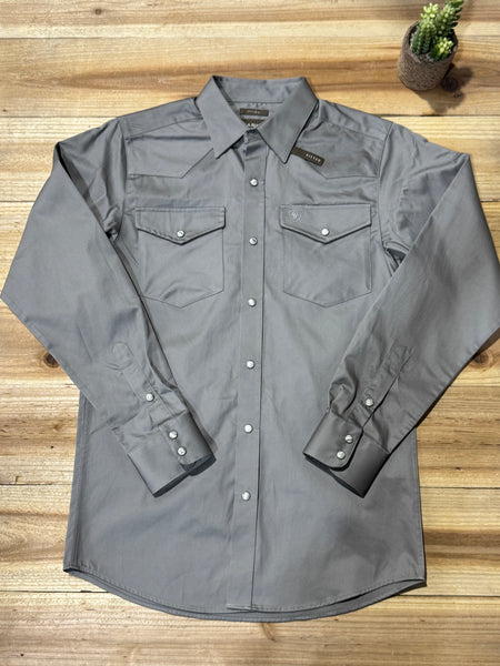 Ariat Grey Twill  Long Sleeve