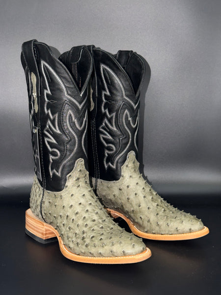 Exotic Ostrich Grey Boot