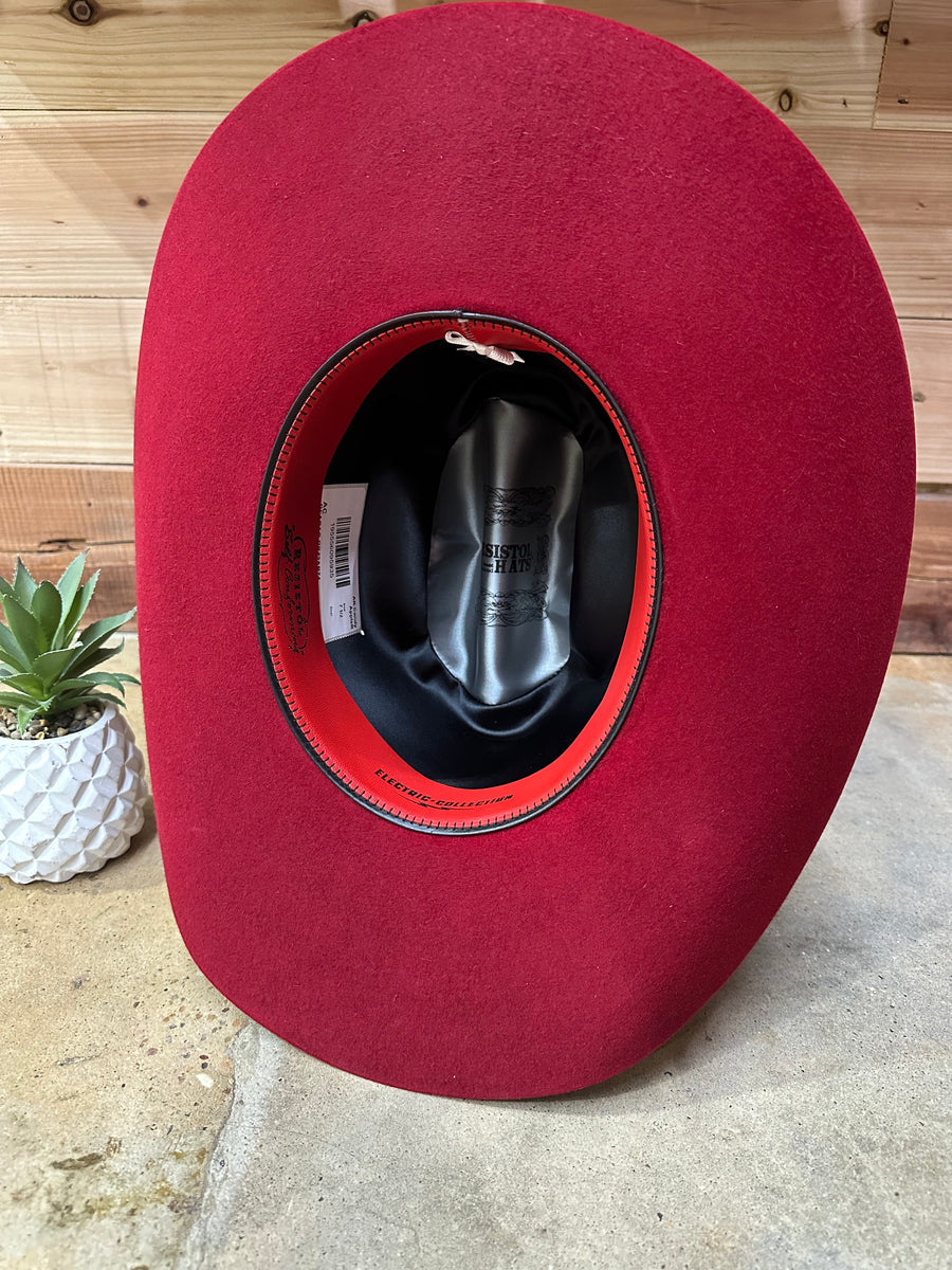 Resistol Candy Red Felt Hat – Roman Valley Ranch